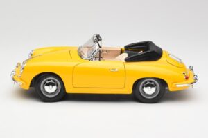 Porsche 356B Кабриолет Жълт Bburago 1:18 3031 Метал — снимка 4 от 8