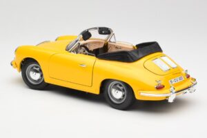 Porsche 356B Кабриолет Жълт Bburago 1:18 3031 Метал — снимка 7 от 8