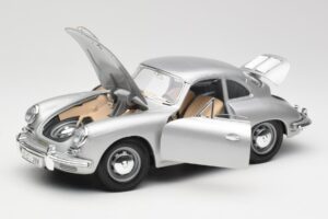 Porsche 356B Сребрист Bburago 1:18 3021-M1 Метал — снимка 2 от 8