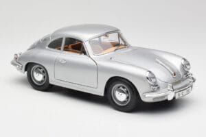 Porsche 356B Сребрист & Кафяв Интериор Bburago 1:18 3021-M2 Метал — снимка 6 от 8