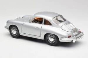 Porsche 356B Сребрист & Кафяв Интериор Bburago 1:18 3021-M2 Метал — снимка 7 от 8
