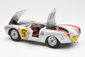 Porsche 550-1500 RS Spyder #55 H. Herrmann Carrera Panamericana 1954 AUTOart 1:18 85470 Метал — снимка 5 от 8