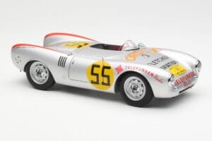 Porsche 550-1500 RS Spyder #55 H. Herrmann Carrera Panamericana 1954 AUTOart 1:18 85470 Метал — снимка 6 от 8