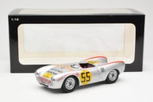 Porsche 550-1500 RS Spyder #55 H. Herrmann Carrera Panamericana 1954 AUTOart 1:18 85470 Метал — снимка 8 от 8