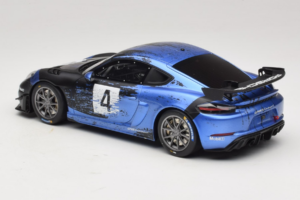 Porsche 718 Cayman GT4 RS Clubsport Черен Синьо Otto 1:18 OT469 Смола — снимка 5 от 6