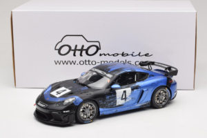 Porsche 718 Cayman GT4 RS Clubsport Черен Синьо Otto 1:18 OT469 Смола — снимка 6 от 6
