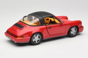 Porsche 911 964 Carrera 2 Targa Червен Anson 1:18 30305-W Метал — снимка 3 от 8