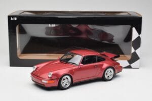 Porsche 911 964 Turbo Червен Minichamps 1:18 155069102 Метал — снимка 6 от 6