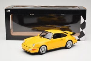 Porsche 911 964 Turbo Жълт Minichamps 1:18 155069100 Метал — снимка 6 от 6