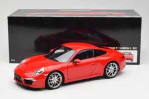 Porsche 911 991 Carrera S Guards Червен Minichamps 1:18 100061020 Метал — снимка 8 от 8