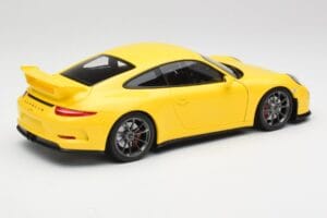Porsche 911 991 GT3 Racing Жълто & Сребърни Джанти Minichamps 1:18 110062722 Метал — снимка 3 от 8