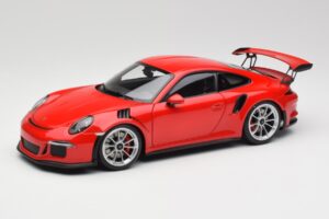 Porsche 911 991 GT3 RS Guards Червен Сребристи Джанти AUTOart 1:18 78165 Метал