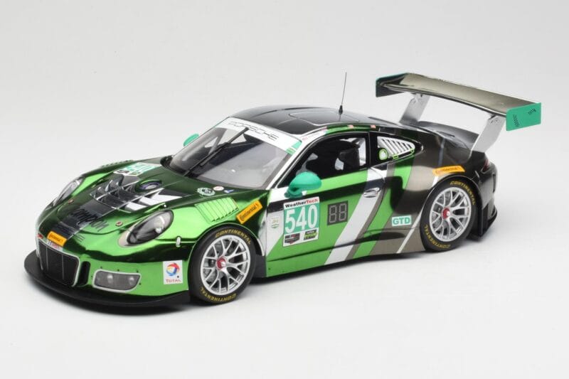 Porsche 911 991.1 GT3 R #540 Black Swan Racing P. Long / T. Pilgrim 24h Daytona 2016 Minichamps 1:18 155166540 Метал