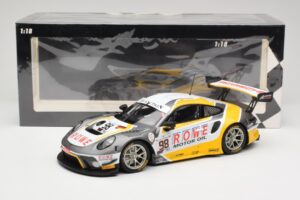 Porsche 911 991.2 GT3 R Rowe Racing #98 N. Muller / R. Dumas / M. Jaminet 24 Hours of Spa 2019 Minichamps 1:18 155196098 Мета — снимка 6 от 6