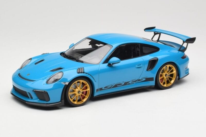 Porsche 911 991.2 GT3 RS Син със Златни Джанти Minichamps 1:18 155068222 Метал