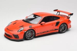 Porsche 911 991.2 GT3 RS Lava Orange & Сребристи Джанти Minichamps 1:18 155068225 Метал