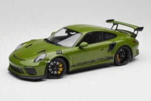 Porsche 911 991.2 GT3 RS Lizard Зелен С Черни Джанти Minichamps 1:18 155068233 Метал