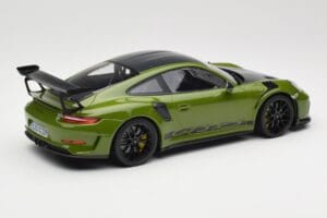 Porsche 911 991.2 GT3 RS Weissach Package Lizard Green Wording & Черни Магнезиеви Джанти Minichamps 1:18 155068232 Метал — снимка 2 от 6
