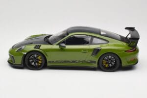 Porsche 911 991.2 GT3 RS Weissach Package Lizard Green Wording & Черни Магнезиеви Джанти Minichamps 1:18 155068232 Метал — снимка 3 от 6