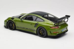 Porsche 911 991.2 GT3 RS Weissach Package Lizard Green Wording & Черни Магнезиеви Джанти Minichamps 1:18 155068232 Метал — снимка 5 от 6
