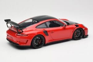 Porsche 911 991.2 GT3 RS Weissach Package Червен с Черни Джанти Minichamps 1:18 155068230 Метал — снимка 2 от 6