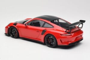Porsche 911 991.2 GT3 RS Weissach Package Червен с Черни Джанти Minichamps 1:18 155068230 Метал — снимка 5 от 6