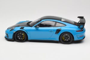 Porsche 911 991.2 GT3 RS Weissach Package Shark Blue Черни Магнезиеви Джанти Minichamps 1:18 153068224 Метал — снимка 3 от 6