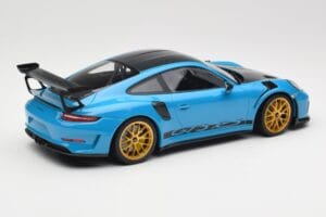 Porsche 911 991.2 GT3 RS Weissach Package Shark Blue Wording Златни Магнезиеви Джанти Minichamps 1:18 153068237 Метал — снимка 2 от 6