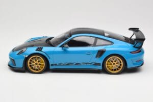 Porsche 911 991.2 GT3 RS Weissach Package Shark Blue Wording Златни Магнезиеви Джанти Minichamps 1:18 153068237 Метал — снимка 3 от 6
