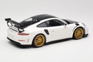 Porsche 911 991.2 GT3 RS Weissach Package Бял Златни Магнезиеви Джанти Minichamps 1:18 153068238 Метал — снимка 2 от 6