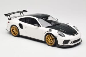 Porsche 911 991.2 GT3 RS Weissach Package Бял Златни Магнезиеви Джанти Minichamps 1:18 153068238 Метал — снимка 4 от 6
