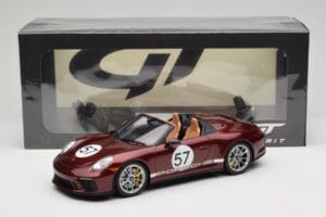 Porsche 911 991.2 Speedster Heritage Edition Cherry Metallic GT Spirit 1:18 GT929 Смола — снимка 6 от 6