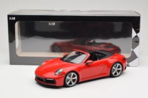 Porsche 911 992 Carrera 4S Кабриолет Червен Minichamps 1:18 155067331 Метал — снимка 6 от 6