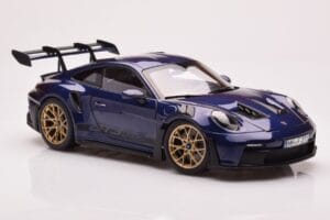 Porsche 911 992 GT3 RS Gentian Син Металик Norev 1:18 187363 Метал — снимка 6 от 8