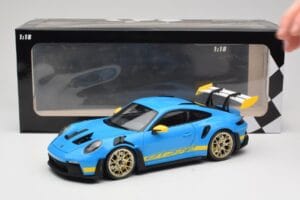 Porsche 911 992 GT3 RS Shark Син & Жълт Decor Concept Minichamps 1:18 911992001 Метал — снимка 8 от 8