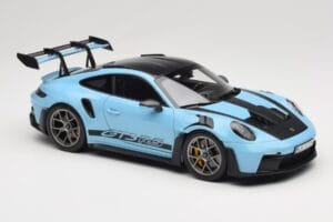 Porsche 911 992 GT3 RS Weissach Pack Gulf Blue Norev 1:18 187367 Метал — снимка 6 от 8