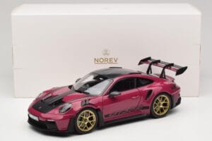 Porsche 911 992 GT3 RS Weissach Package Ruby Star Norev 1:18 187370 Метал — снимка 8 от 8