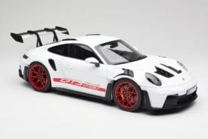 Porsche 911 992 GT3 RS Бял & Pyro Червен Norev 1:12 127530 Метал — снимка 4 от 6