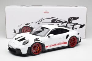 Porsche 911 992 GT3 RS Бял & Pyro Червен Norev 1:12 127530 Метал — снимка 6 от 6