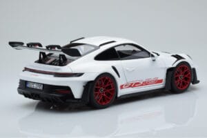 Porsche 911 992 GT3 RS Бял Pyro Червен Norev 1:18 187352 Метал — снимка 3 от 8