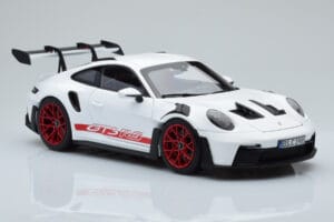 Porsche 911 992 GT3 RS Бял Pyro Червен Norev 1:18 187352 Метал — снимка 6 от 8