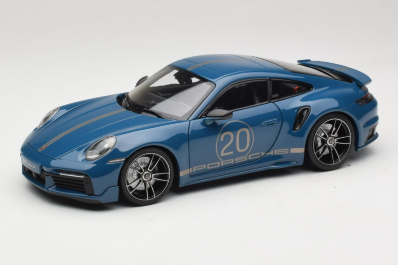 Porsche 911 992 Turbo S Coupe Sport Design Син Minichamps 1:18 113069073 Метал