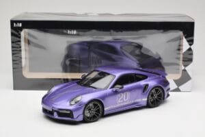 Porsche 911 992 Turbo S Sport Design Package Viola Metallic Minichamps 1:18 155069174 Метал — снимка 6 от 6