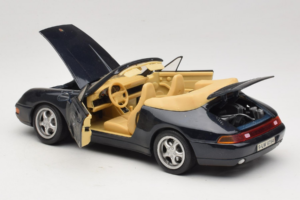 Porsche 911 993 Кабриолет Тъмносин Tchibo 1:18 46619 Метал — снимка 5 от 8