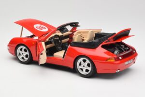 Porsche 911 993 Carrera Кабриолет Червен Bburago 1:18 3090 Метал — снимка 5 от 8