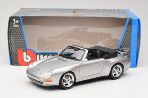 Porsche 911 993 Carrera Кабриолет Сребрист Bburago 1:18 18-12039 Метал — снимка 8 от 8