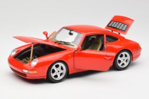Porsche 911 993 Carrera Червен Bburago 1:18 3050 Метал — снимка 2 от 8
