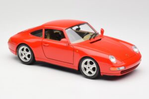 Porsche 911 993 Carrera Червен Bburago 1:18 3050 Метал — снимка 6 от 8
