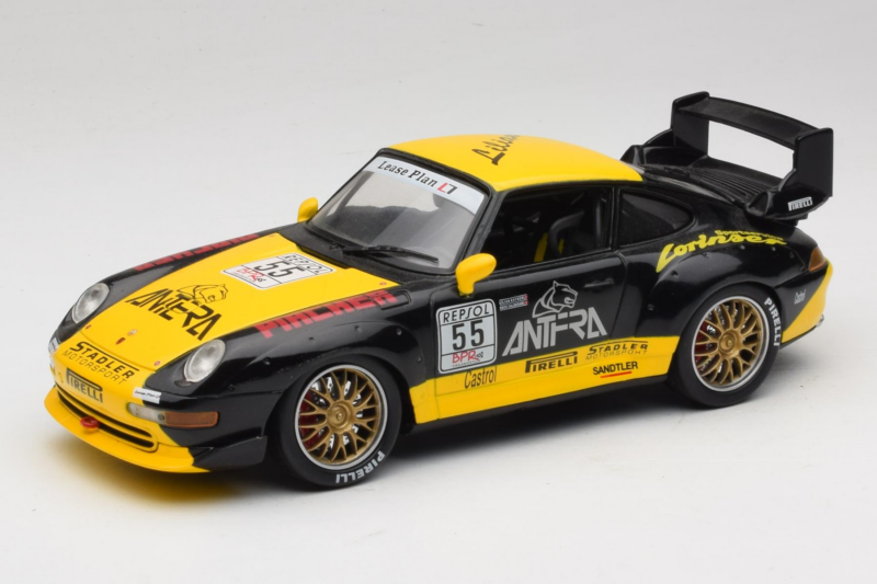 Porsche 911 993 GT2 #55 Черен & Жълт Anson 1:18 30325-W Метал