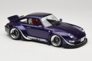 Porsche 911 993 RWB Army Girl Лилав GT Spirit 1:18 GT562 Смола — снимка 4 от 6